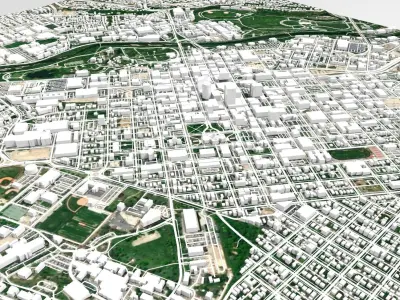 Cityscape Boise USA 3D model