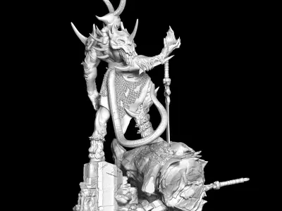 Valak statue of demon 3D print model