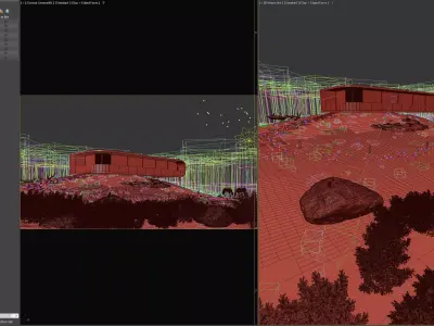 Conceptual Architecture in a Forest Environment 3D model