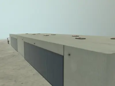 EDDB Hangar 3 Low-poly 3D model