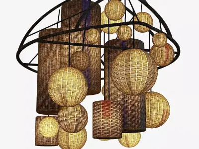 Basket Chandelier 3D model