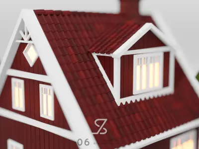 Sweden House Free low-poly 3D model