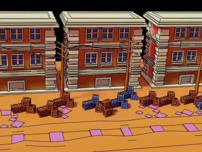 low poly house lego building Low-poly 3D model