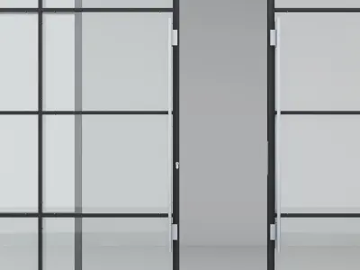 Aluminium door 12 3D model