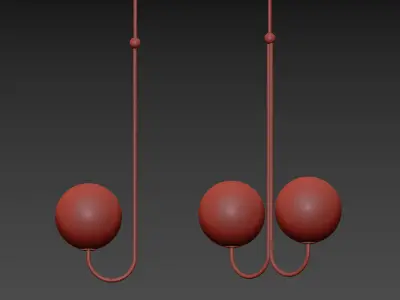 ANGLE Single and Double PENDANT By Michael Anastassiades 3D model