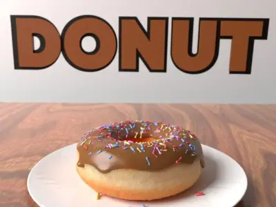 Chocolate Donut Model 3D model