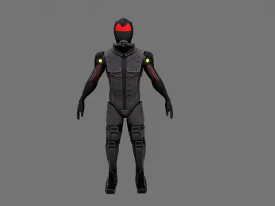 Mars Soldier Modern Sci fi 3D model