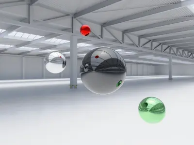 HDRI - Industrial Building Interior 1 - 8192x4096 Texture