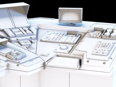 Spaceship bridge 3D model