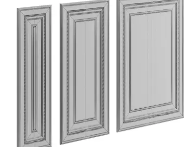Classic wooden wall panels Free 3D model