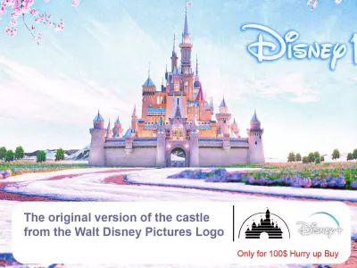 Disney Castle 3d model 100 years of wonder  3D model