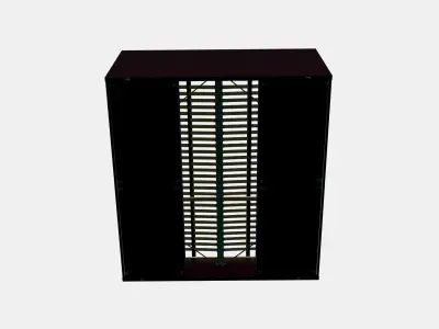 MALM Bed frame high w 4 storage boxes 10 Low-poly 3D model