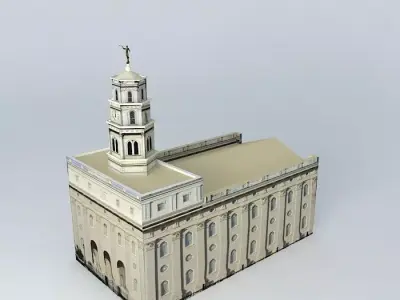 LDS. Temple Nauvoo, Illinois  Templo Mormon.  113th. Operatin... Free 3D model