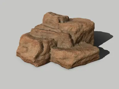 Rock Set Low-poly 3D model
