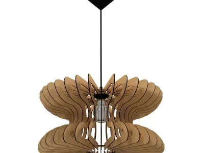CEILING LIGHT LAMP 3D PRINT AND LASER CUT FILES MODEL 12 3D print model