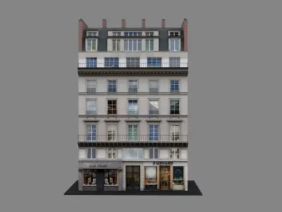 Typical Parisian Apartment Building 08 3D model