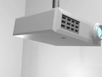 Ceiling Projector Low-poly 3D model
