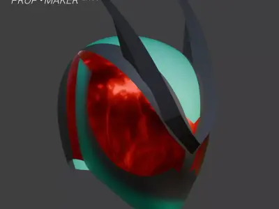 DIY Kamen Rider Zeztz Physicam Impact Helmet Template 3D model