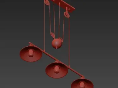 Loft Cone Pendant Balance Line 3 3D model