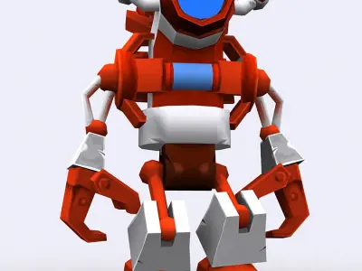 3DRT - Chibii-robot-16 Low-poly 3D model