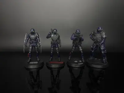 Cyberpunk Max Tac miniatures 3D print model