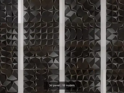 3d panel geometric wall panels 3D Model Pack