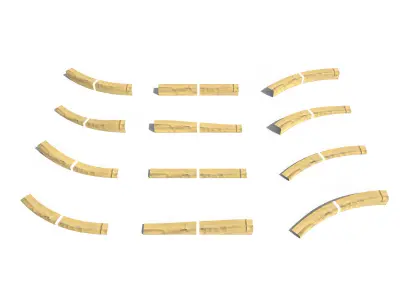 Cyberpunk Curb Pack Low-poly 3D model