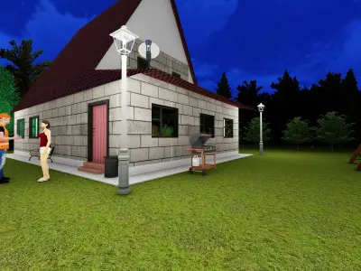country house sketchapp lumion Free low-poly 3D model