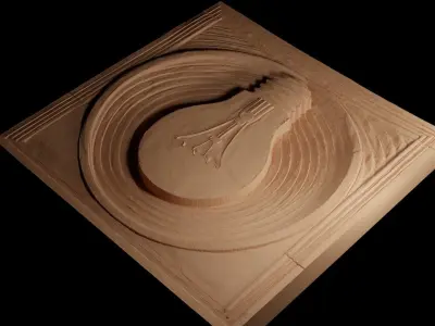 Lightbulb CNC 3d Print High Relief Sand Casting 3D print model