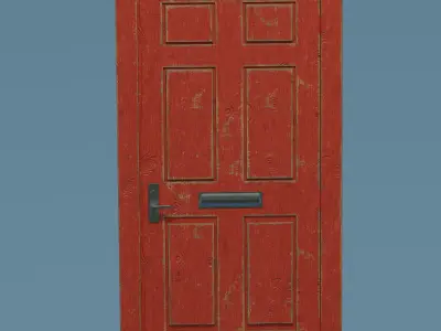 Painted door Free Model Free 3D model
