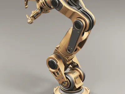 Robot Arm 3 RIGGED and Animated 3D model