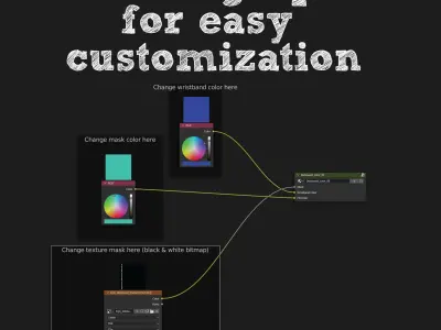 Silicone Wristband Low-poly 3D model