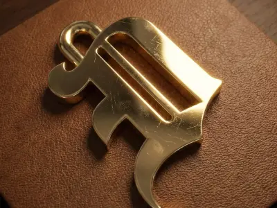 Gothic Letters A to Z 3D print model