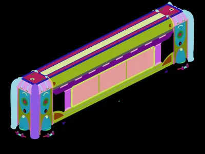 Space Station - City Wall 01 3D model