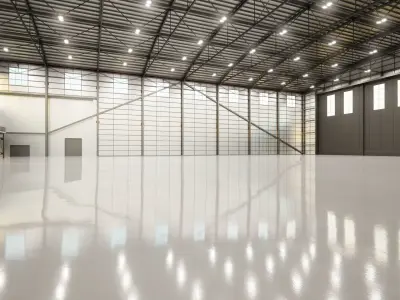 Airplane Hangar Interior 11 Low-poly 3D model