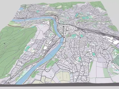 Cityscape Schaffhausen Switzerland  3D model