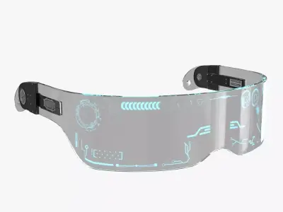 Sci-Fi Glasses Low-poly 3D model