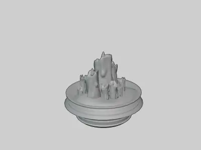 Candles in pot 3D model