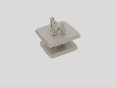 Fantasy Wooden Watch Post for 3D print 3D model