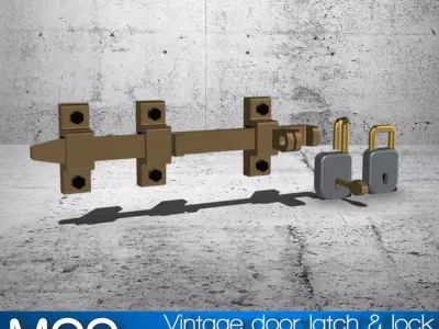 Diorama Vintage Door latch N locks 3D print model