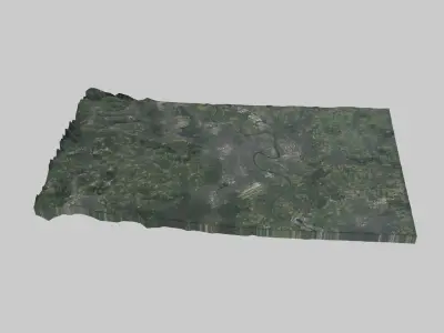 Dusseldorf City Low-poly 3D model