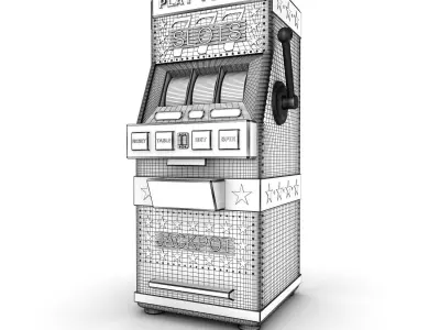 A slot machine or gamble machine 3D model