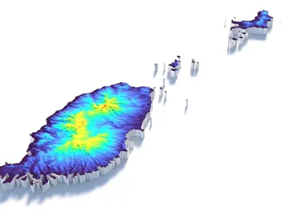 Grenada Terrain Country 3D model