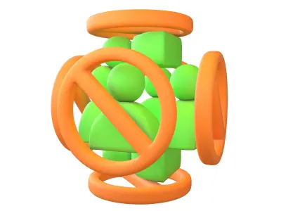 Blocked User Icon V2 007 Low-poly 3D model