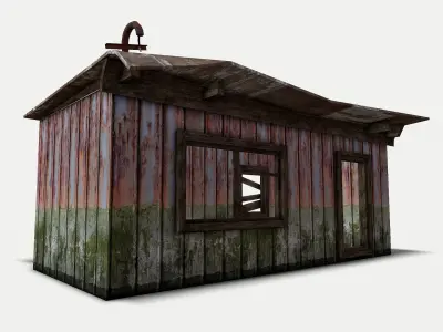 Staff room 2 - Change house  3D model Low-poly 3D model