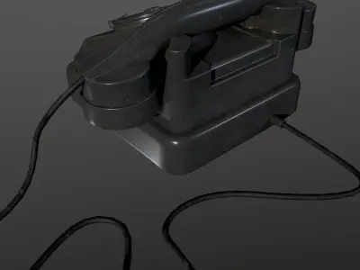 Soviet Phone Low-poly 3D model