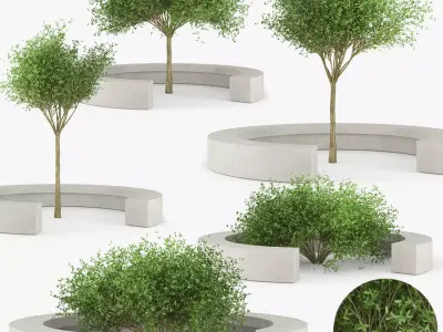COMU BY VORA ARQUITECTURA Tree Bench 3D model