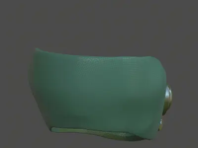 Gas mask helmet 3d model scifi Low-poly  Low-poly 3D model