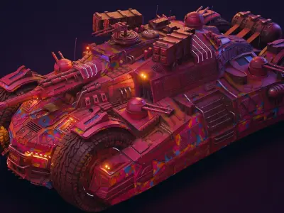 Chonky Military Tank - DSZarts 3D model