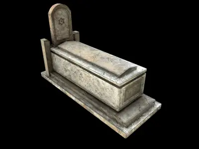 Grave 1 - PBR - Textured Low-poly 3D model